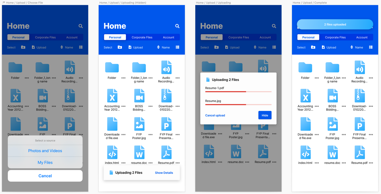 Uploading a file from iOS device