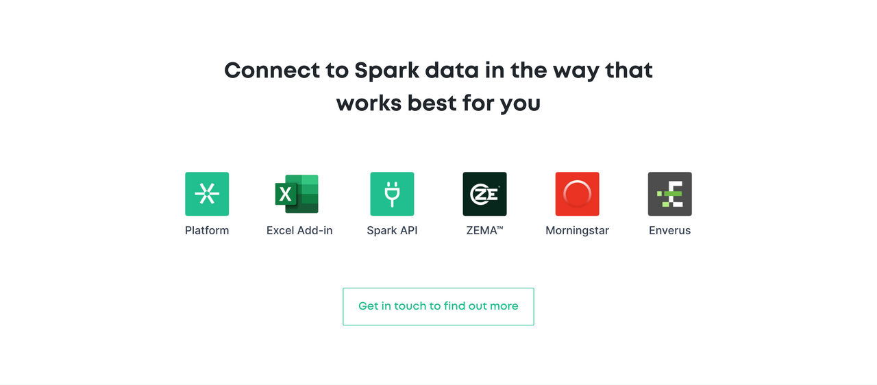 Developer integrations slide with app-icon-like design