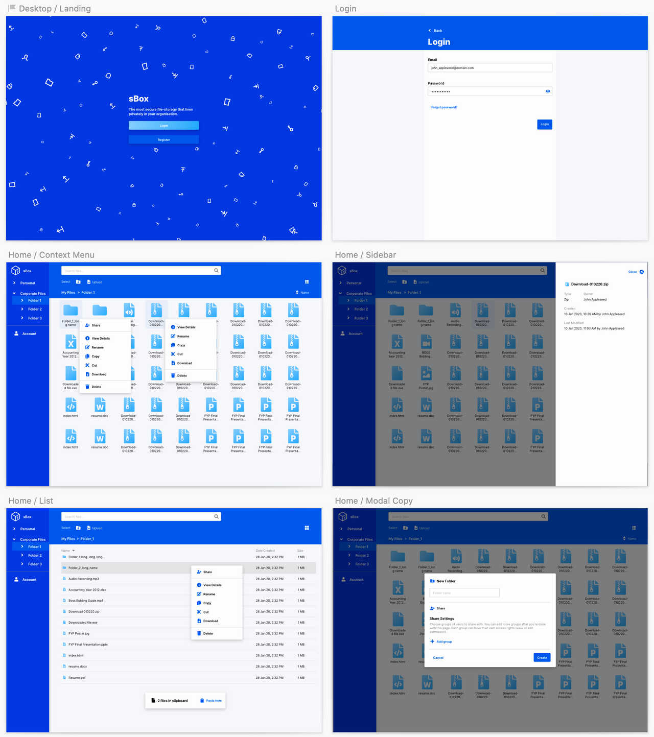 Desktop filesystem UI
